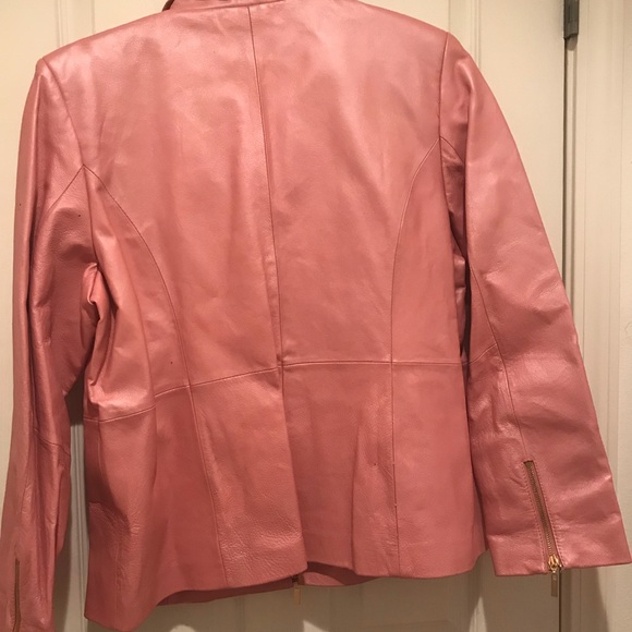 Genuine Leather jacket pink color - Picture 4 of 6